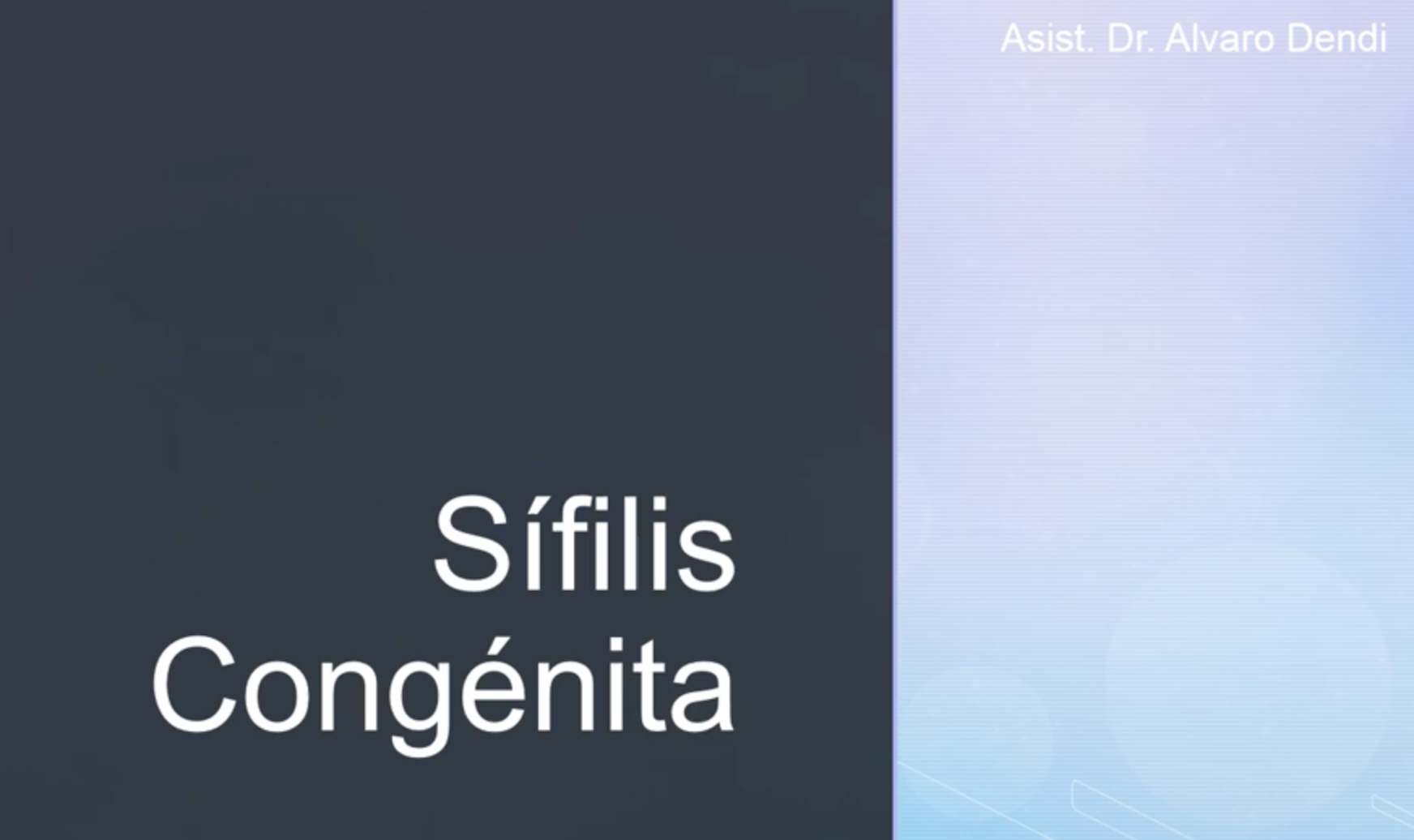 I Sífilis Congénita